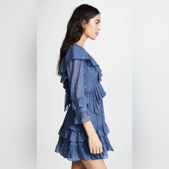 Rebecca Taylor glitter gem ruffle mini dress - Picture 6 of 9